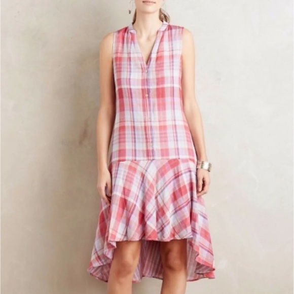Anthropologie Dresses & Skirts - Anthro Maeve Pippa Plaid Swing Popover Dress